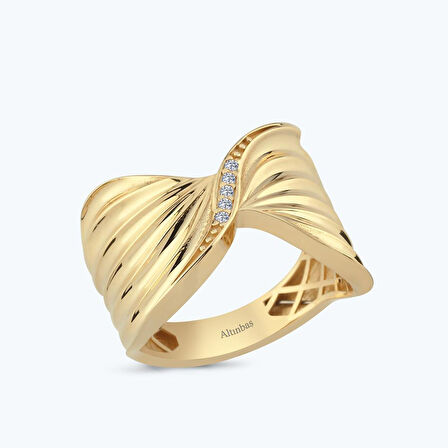 Altın Taşlı Burgu Yüzük