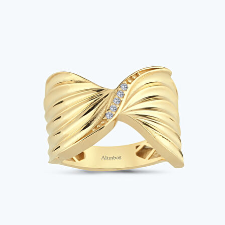 Altın Taşlı Burgu Yüzük