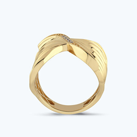 Altın Taşlı Burgu Yüzük