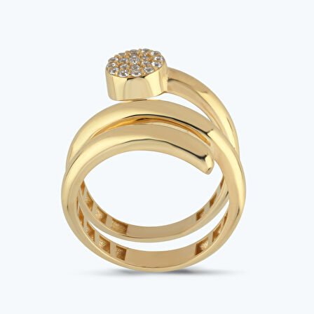 Altın Taşlı Dolama Yüzük