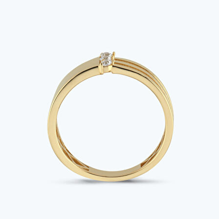 Altın Üç Taş Yüzük