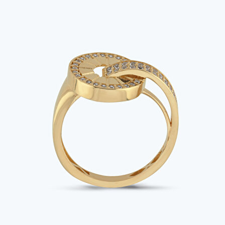 Altın Taşlı Yuvarlak Yüzük