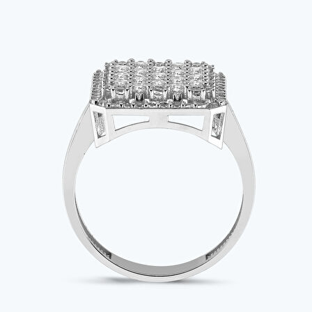 Altın Taşlı Kare Yüzük