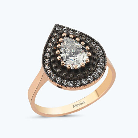 Altın Vintage Damla Yüzük