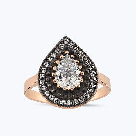 Altın Vintage Damla Yüzük