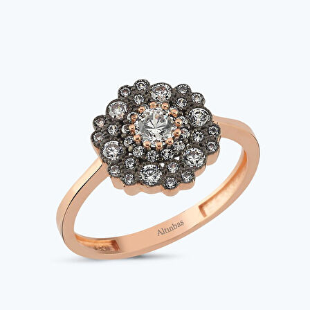 Altın Vintage Çiçek Yüzük