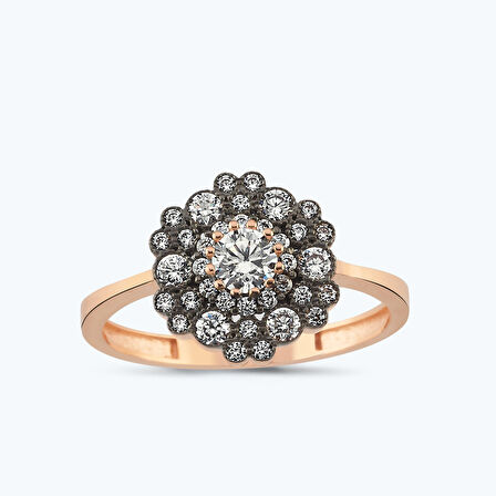 Altın Vintage Çiçek Yüzük