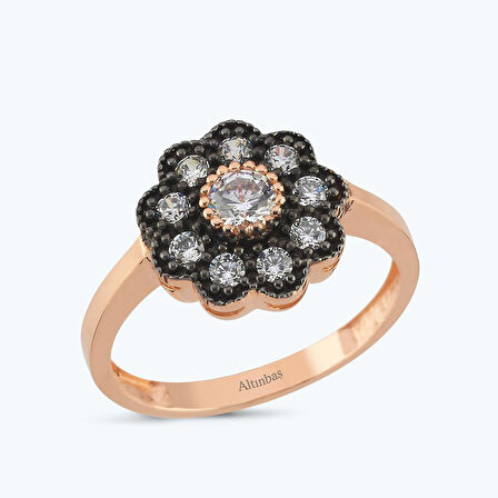 Altın Vintage Çiçek Yüzük