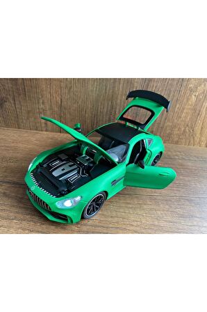 Mercedes Amg Gtr Diecast Mers Model Araba Mercedes Amg Gtr V8 Turbo Yeşil Işıklı Sesli