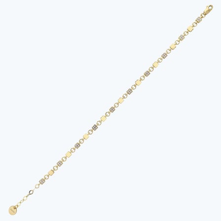 Altın Taşlı Kare Bileklik