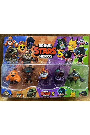 Oyuncak Brawl Stars Figür 5'li Brawl Stars Heros 5 Figür Ve Oyun Karakter Seti
