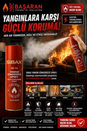 Yangın Söndürücü Sprey 1000 Ml | Ev, Araç, Mutfak Ve Atölye İ̇̇Çin İ̇̇Lk Müdahale Spreyi