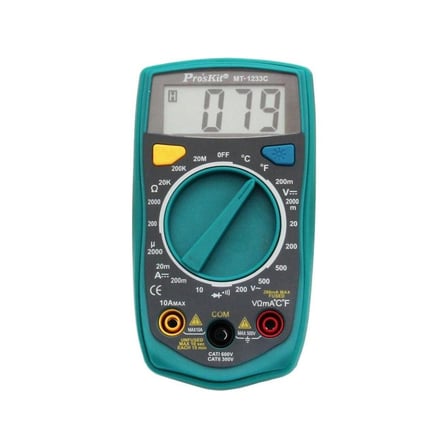 Proskit MT-1233C Dijital Multimetre | Sıcaklık Ölçer, Ac/dc Volt & Akım Ölçüm Cihazı