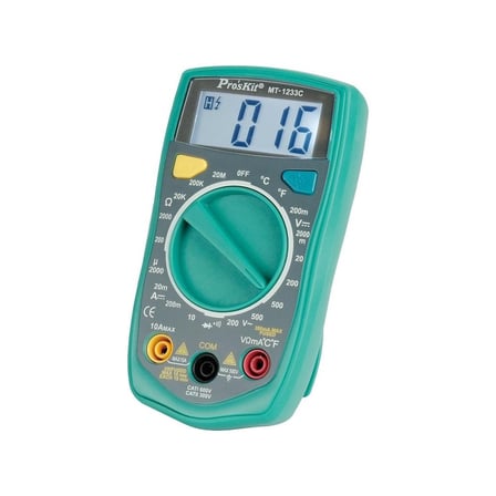 Proskit MT-1233C Dijital Multimetre | Sıcaklık Ölçer, Ac/dc Volt & Akım Ölçüm Cihazı