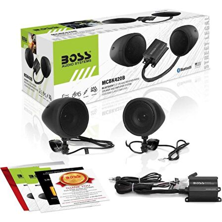 BOSS MCBK420B Motosiklet Bluetooth Hoparlör Sistemi