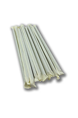 Kağıt Kaplı Siyah Kağıt Pipet 300 Adet