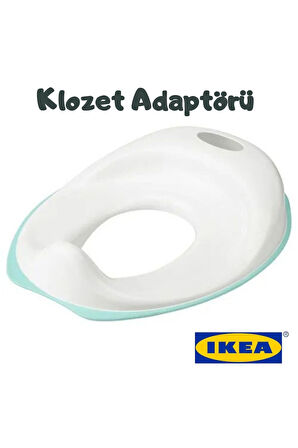 Çocuk Klozet Adaptörü, Portatif Klozet Adaptörü, Çocuk Klozet Aparatı, Kaydırmaz, Duvara Asılabilir Turkuaz-Beyaz