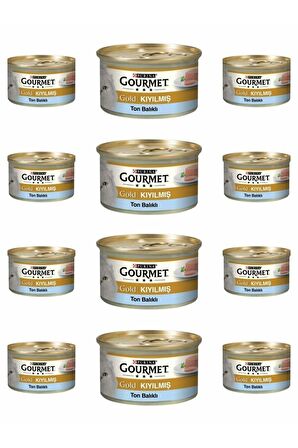 Gold Kıyılmış Ton Balıklı Kedi Konservesi 12x85 Gr