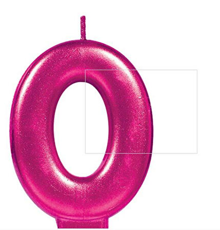 Mum Fuşya Pembe ışıltılı 0 Yaş mumu Koyu Pembe 8cm büyük doğum günü mumu