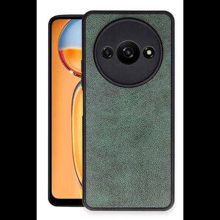 Xiaomi Redmi A3 4G Kılıf Aras Deri Kapak - Koyu Yeşil