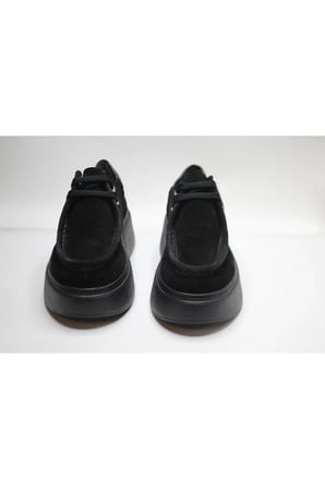 KADIN HAKİKİ DERİ SİYAH SÜET GÜNLÜK SNEAKER