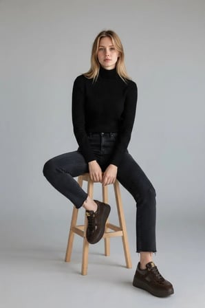 KADIN HAKİKİ DERİ KAHVE SÜET DESENLİ GÜNLÜK SNEAKER