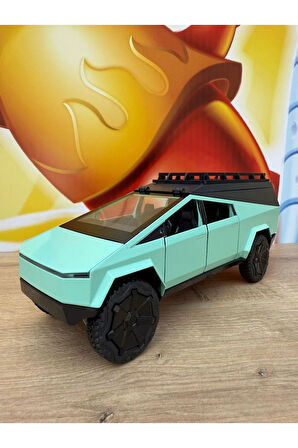 Tesla Cybertruck Diecast 1:24 Büyük Boy Metal Araba Tesla Model Oyuncak Araba Kapı Bagaj Açılır