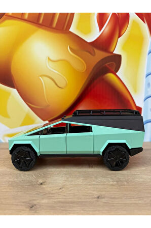 Tesla Cybertruck Diecast 1:24 Büyük Boy Metal Araba Tesla Model Oyuncak Araba Kapı Bagaj Açılır
