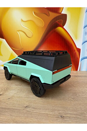 Tesla Cybertruck Diecast 1:24 Büyük Boy Metal Araba Tesla Model Oyuncak Araba Kapı Bagaj Açılır