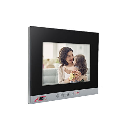 AUDIO 001464A (001191)  Bus Plus 7"Görüntülü Diafon Mekanik Butonlu Handsfree  Vi̇lla Set Si̇yah