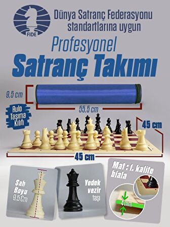 Profesyonel Satranç Takımı (Yedek Vezirli)