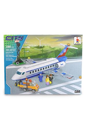 Ausini City Set Oyuncak Uçak Lego Yolcu Uça Lego 390 Parça