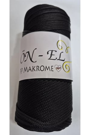 Makrome Polyester ip 200 gram siyah