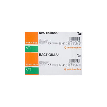 BACTIGRAS-KLORHEKDISIN Tül Yara Yanık Bakım Örtüsü 10cmX10cm 1 Kutu (10 Adet)