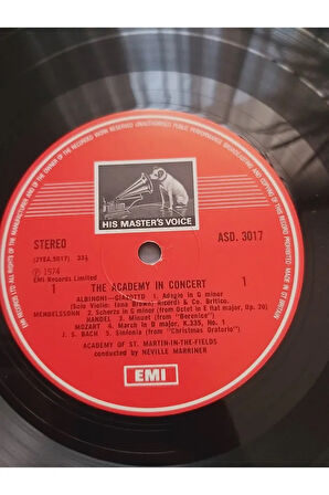 Academy Of St. Martin-In-The-Fields - Neville Marriner - vinyl - 33lük plak