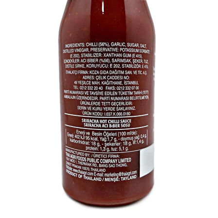 Thaiworld - Uni Eagle Sriracha Acı Biber Sosu 475 gr