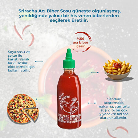 Thaiworld - Uni Eagle Sriracha Acı Biber Sosu 475 gr