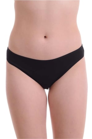 Kadın Siyah 5'lı Paket Slip Külot