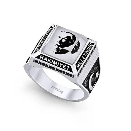 Altın Hakimiyet Milletindir Erkek Yüzük