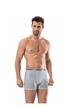 Erkek 6'lı Gri Likralı Stretch Boxer 156