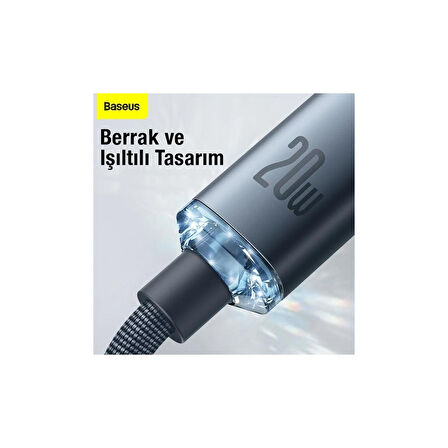 Baseus 1.2m Ultra Hızlı 20W Type-C To iPhone Şarj Kablosu Iphone 14,13,12 Pro Max Şarj Kablosu