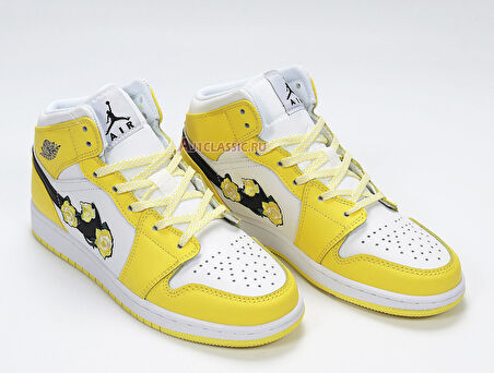 Jordan 1 Mid Dynamic Yellow Floral (GS) AV5174-700