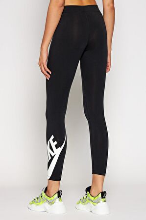 Nike Sportswear Swoosh Tight 7/8 Pamuk Polyester Siyah Kadın Tayt
