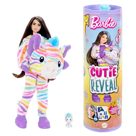Barbie Cutie Reveal Rüya Renkler Serisi Zebra Doll HRK37-HRK39