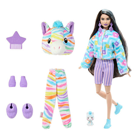 Barbie Cutie Reveal Rüya Renkler Serisi Zebra Doll HRK37-HRK39