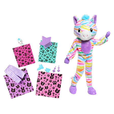 Barbie Cutie Reveal Rüya Renkler Serisi Zebra Doll HRK37-HRK39