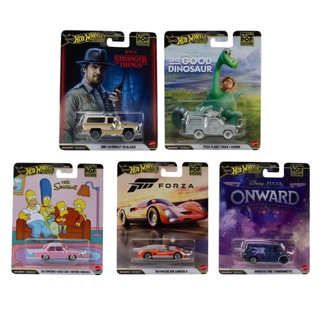 Hot Wheels Premium Pop Culture 2026 Mix 5 5'li Diecast Model Araba Seti