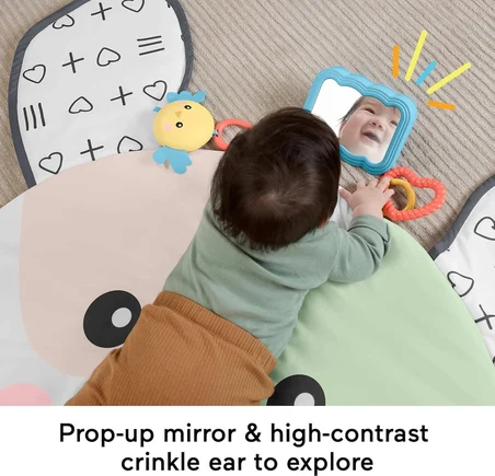 Fisher-Price Sevimli Köpekçik Büyük Oyun Minderi ve duyusal gelişim aktiviteleri HYR51