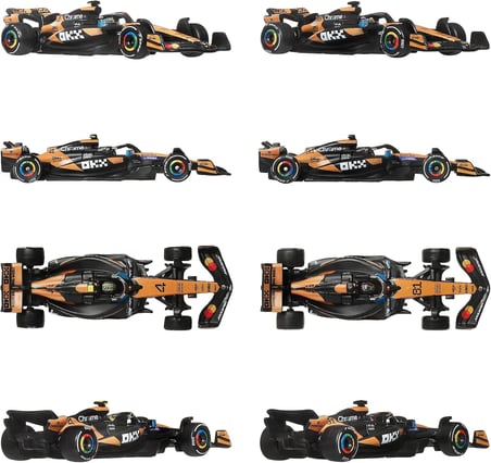 Hot Wheels Premium Formula 1 2025 4'lü Takım Seti 8 Araç McLaren Mercedes Racing Bulls Haas