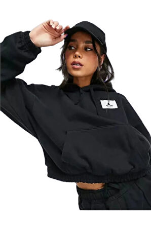 Jordan Essential Fleece Hoodie Kadın Sweatshirt-dd6998-010(bir Beden Küçük Almanızı Öneririz)
